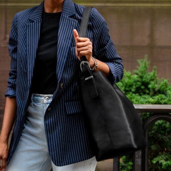 Bucket Bag | Black & Silver